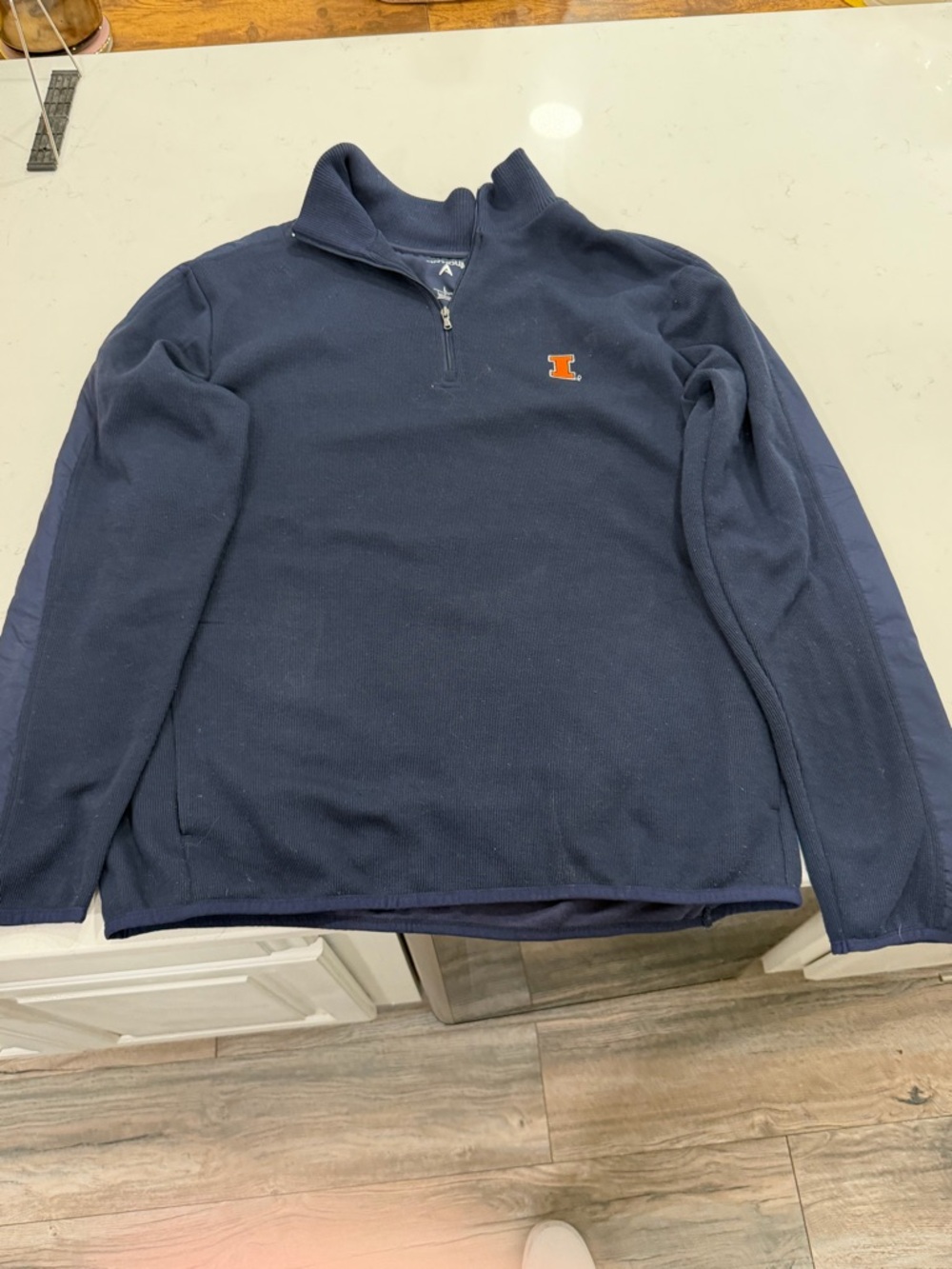 University of Illinois Fighting Illini Navy Quarter-Zip Pullover